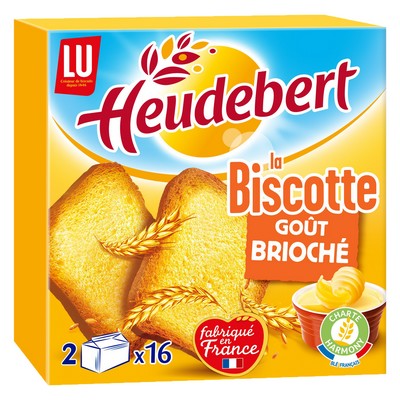 [001388] Heudebert Brioche-Style Rusks 32 slices 290g