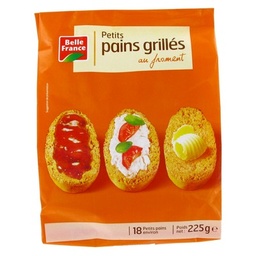 [002667] PETIT PAIN GRILLE FROMENT X 18 BF SACHET 225 G