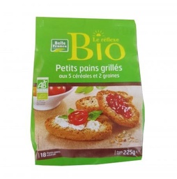 [003103] PETIT PAIN GRILLE CEREALES X 18 BIO BF SACHET 225G