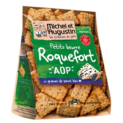 [030486] Petits Beurre Roquefort AOP et graines de pavot bleu 100g