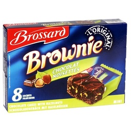 [023069] CHOCOLATE HAZELNUT MINI BROWNIES X8 BROSSARD