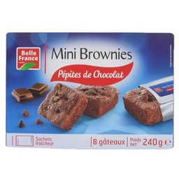 [022921] MINI BROWNIE PEPITES DE CHOCOLAT X 8 BF ETUI 240 G
