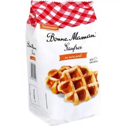 [005264] "BONNE MAMAN" LIEGE WAFFLES WITH PEARL SUGAR X6 INDIVIDUAL PACKS - 300G PACK