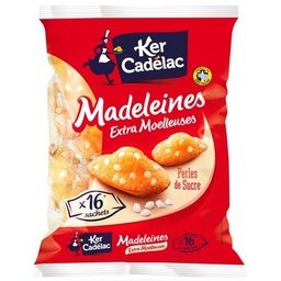 [032821] sachet 16 Madeleines Perles de sucre extra moelleuses 400g (emballage individuel)