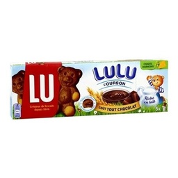 [030064] PACK OF 5 OURSON CHOCOLATE BISCUITS 150G LU