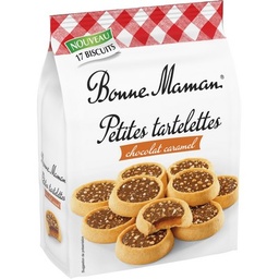 [026245] SMALL CHOCOLATE CARAMEL TARTLETS BONNE MAMAN - 250G