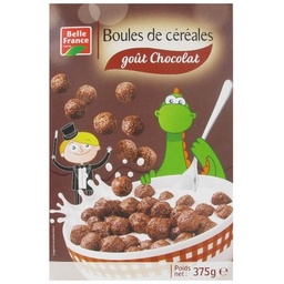 [084384] BOULE DE CEREALES GOUT CHOCOLAT BF ETUI 375 G
