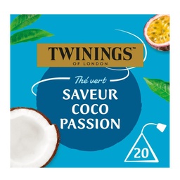 [091785] Thé Vert Coco Passion Twinings 20 Sachets