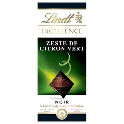 [106609] Lindt Tablette de chocolat EXCELLENCE Noir Zeste Citron Vert 100g