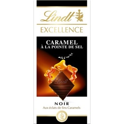 [106088] Lindt Tablette de chocolat EXCELLENCE Noir Caramel A la Pointe de Sel 100g