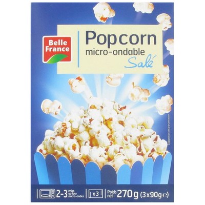 [191742] POP CORN SALE MICRO ONDABLE X 3 SCHT BF ETUI 270 G
