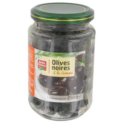 [230581] OLIVE NOIRE A LA GRECQUE BF BOCAL 250 G