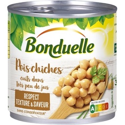 [480566] Pois chiches Cuits dans très peu de jus Bonduelle 265g