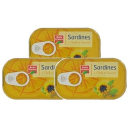 [503029] SARDINE A L HUILE DE TOURNESOL BF BTE 3X 1/10 207G