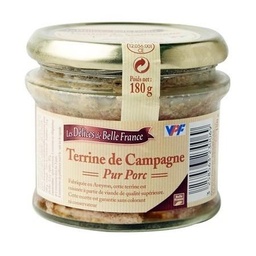 [529743] TERRINE DE CAMPAGNE AUX CEPES DBF VERRINE 180 G