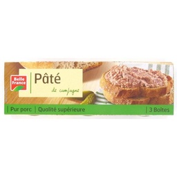 [530105] PATE DE CAMPAGNE SUP SANS NITRITE X 3 BF BTE 234 G