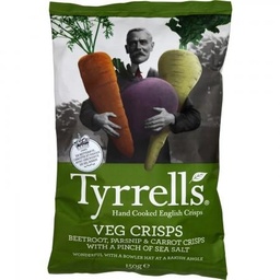 [546200] CHIPS DE LÉGUMES MÉLANGÉS BETTERAVES, PANAIS ET CAROTTES AVEC UNE PINCÉES DE SEL DE MER 125G