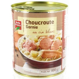 [533620] CHOUCROUTE GARNIE AU VIN BLANC BF BOITE 4/4 800 G