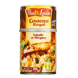 [614446] PAUL & LOUISE - Couscous Royal aux 3 Viandes Volaille, Bœuf et Mouton 980g