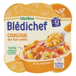 [548883] BLEDINA BLEDICHEF Couscous des tout-petits 2x230g Dès 12 mois