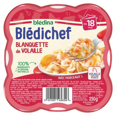 [549402] BLEDINA BLEDICHEF Blanquette de Volaille 250g Dès 18 Mois