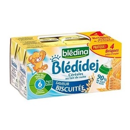 [555102] BLEDINA BLEDIDEJ Saveur Biscuit 4x250ml Dès 6 Mois