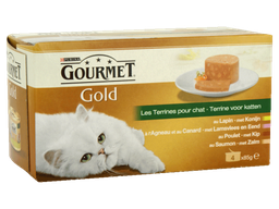 [558825] GOURMET GOLD Les Mousselines - 4 x 85 g - Boîtes pour chat adulte