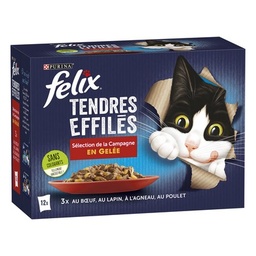 [573220] FELIX TENDER SHREDS IN JELLY - COUNTRYSIDE SELECTION - 12X85G