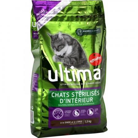 [514745] ULTIMA croquettes Chat Stérilisé d'intérieur 1,5kg