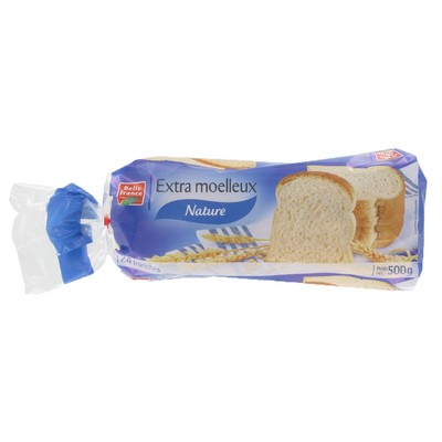 [660365] PAIN DE MIE NATURE X 24 TRANCHES BF SACHET 500 G