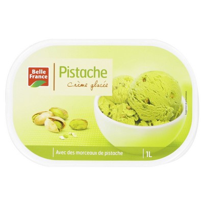 [992487] CREME GLACEE PISTACHE MORCEAUX BF BAC 1 L 520 G