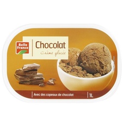 [992222] CREME GLACEE CHOCOLAT COPEAUX BF BAC 1 L 505 G