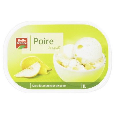 [992164] SORBET POIRE MORCEAUX BF BAC 1 L 549 G