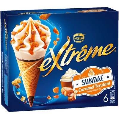 [510321] EXTREME SUNDAE CARAMEL CONES X6