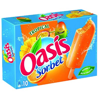 [989202] Bâtonnet Oasis Sorbet Tropical 10x40g