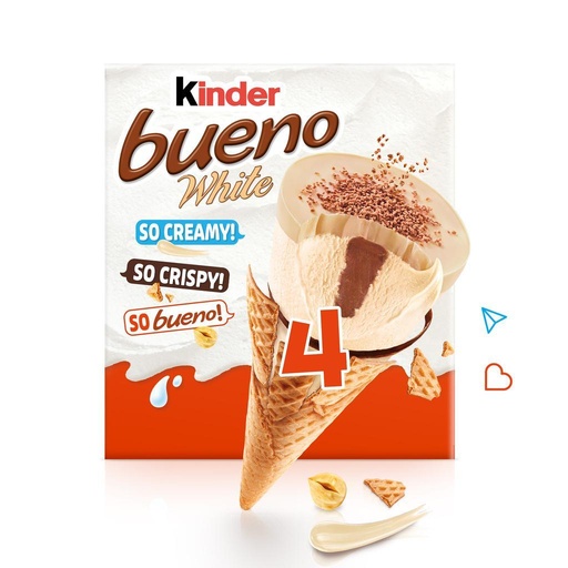 [842260] CONE WHITE KIND.BUENO X4	