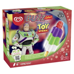 [998666] Max Disney Glace Bâtonnet Enfant Buzz l'Éclair 6x55ml