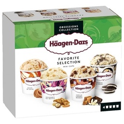 [999086] Häagen-Dazs Minipots Favorite Selection x4 380ml Festive