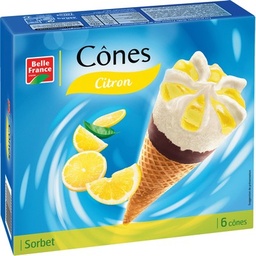 [992180] CONE SORBET LEMON X6 BF	