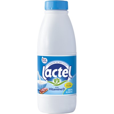 [161729] lait  demi-écrémé Vitamine D LACTEL UHT bouteille 1L