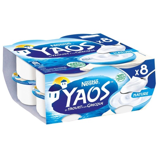 [669747] PLAIN GREEK YOGURT X8 YAOS