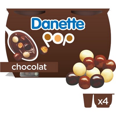 [691501] Danette POP Crème dessert chocolat et billes 4x117g