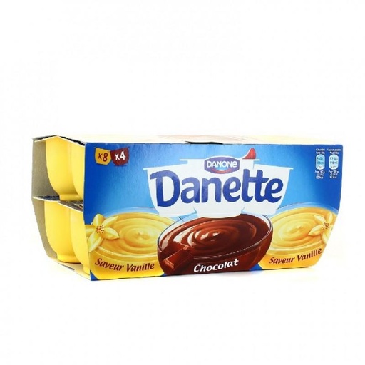 [501684] Danette Crème dessert chocolat vanille 12x115g