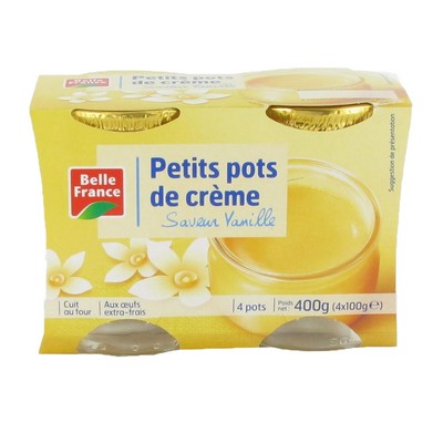 [680306] PETIT POT DE CREME VANILLE BF POT 4 X 100 G 