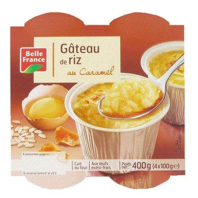 [680348] GATEAU DE RIZ AU CARAMEL BF POT 4 X 100 G 