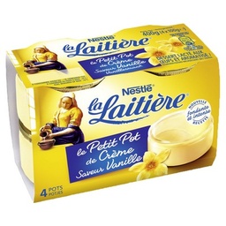 [671966] La Laitière Petit Pot de Crème Vanille STD 4x100g