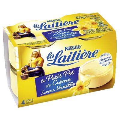 [671966] La Laitière Petit Pot de Crème Vanille STD 4x100g