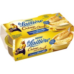 [677849] LA LAITIERE Crème aux oeufs saveur VANILLE 4x100G