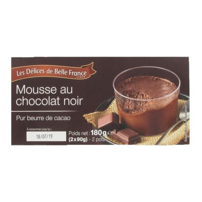 [568568] MOUSSE AU CHOCOLAT NOIR DBF ETUI 2 X 90 G