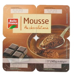 [699728] MOUSSE AU CHOCOLAT NOIR BF POT 4 X 60 G 